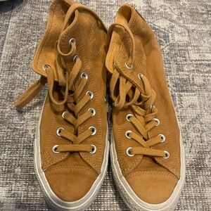 Tan/Mustard Color High-Top Sneakers from Converse